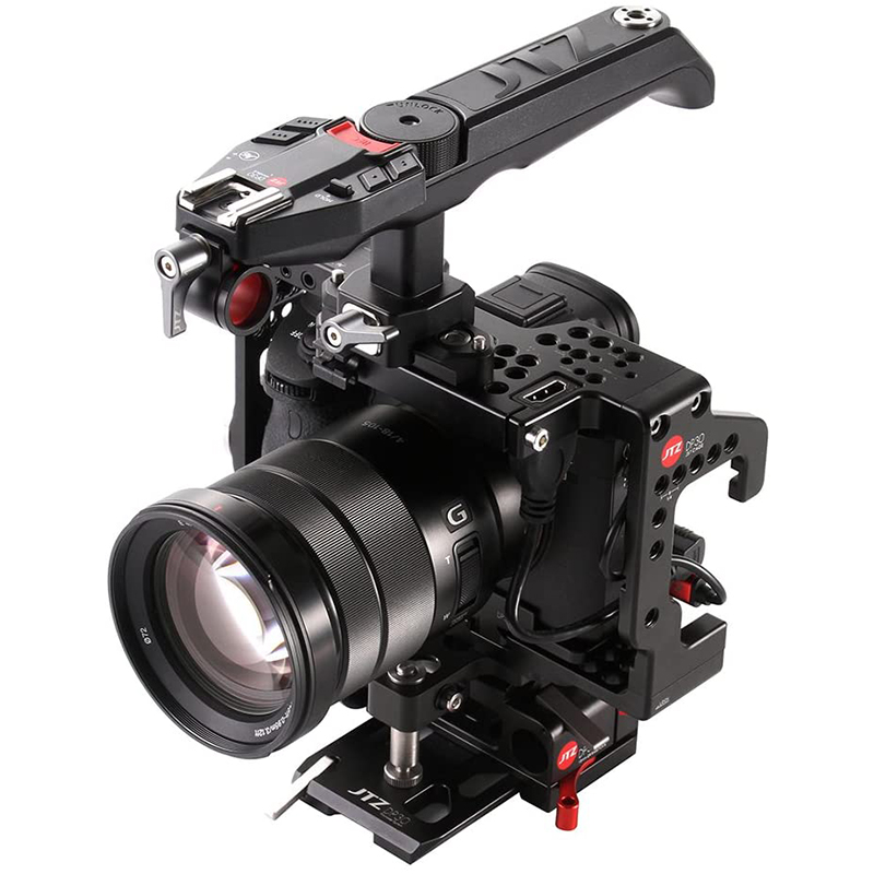 JTZ DP30 JL-JS7 Electronic Camera Cage Rig for SONY A9,A7 III,A7R III,A7S  III,A7III,A7RIII,A7SIII Mirrorless Camera w/ 15mm Rail Rod Base Plate,Top  