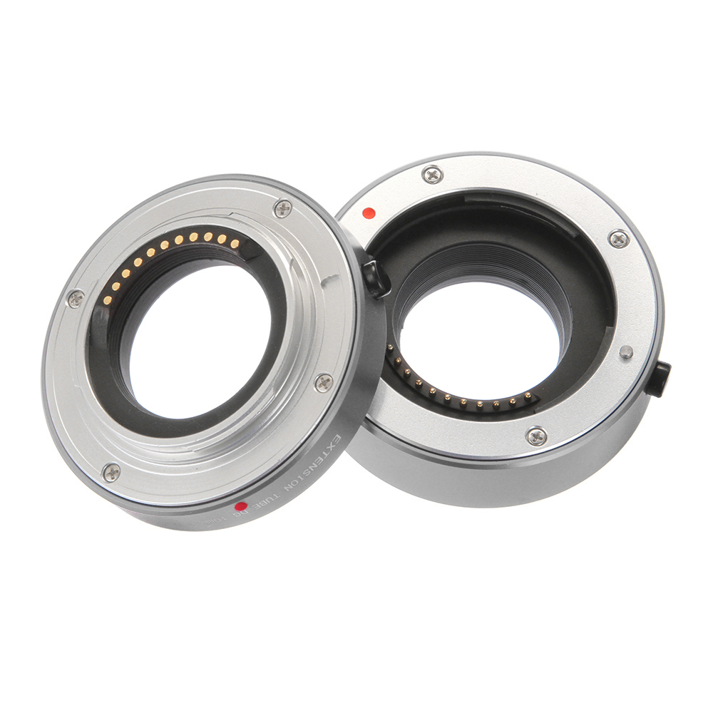 FOTGA Metal Auto Focus Macro Extension Tube 10mm+16mm Set for Micro Four Thirds MFT M4/3 Mount GH1/2/3 GH4 GH5 GH5s GH6 E-PM1 E-PM2 E-PL1/2/3 E-M10 II III E-PL7/8/9/10 Pen-F Cameras