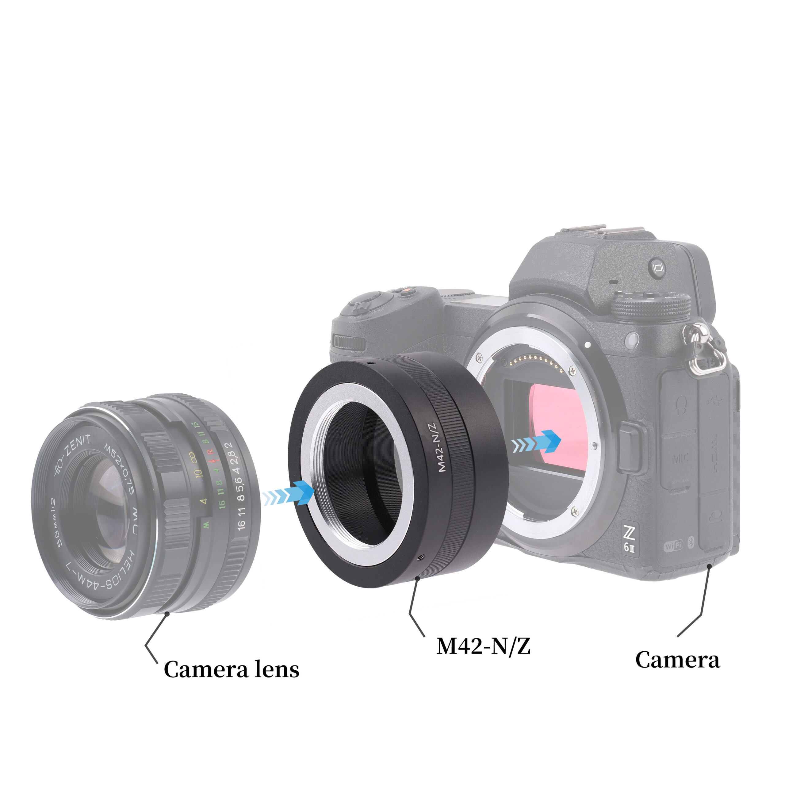 Fotga M42-Nikon.Z Lens Mount Adapter Converter for 42mm M42 Lens to Nikon Z Mount Z8 Zf Zfc Z5 Z6 Z7 II Z6II Z7II Z9 Z50 Z30 Mirrorless DSLR Camera