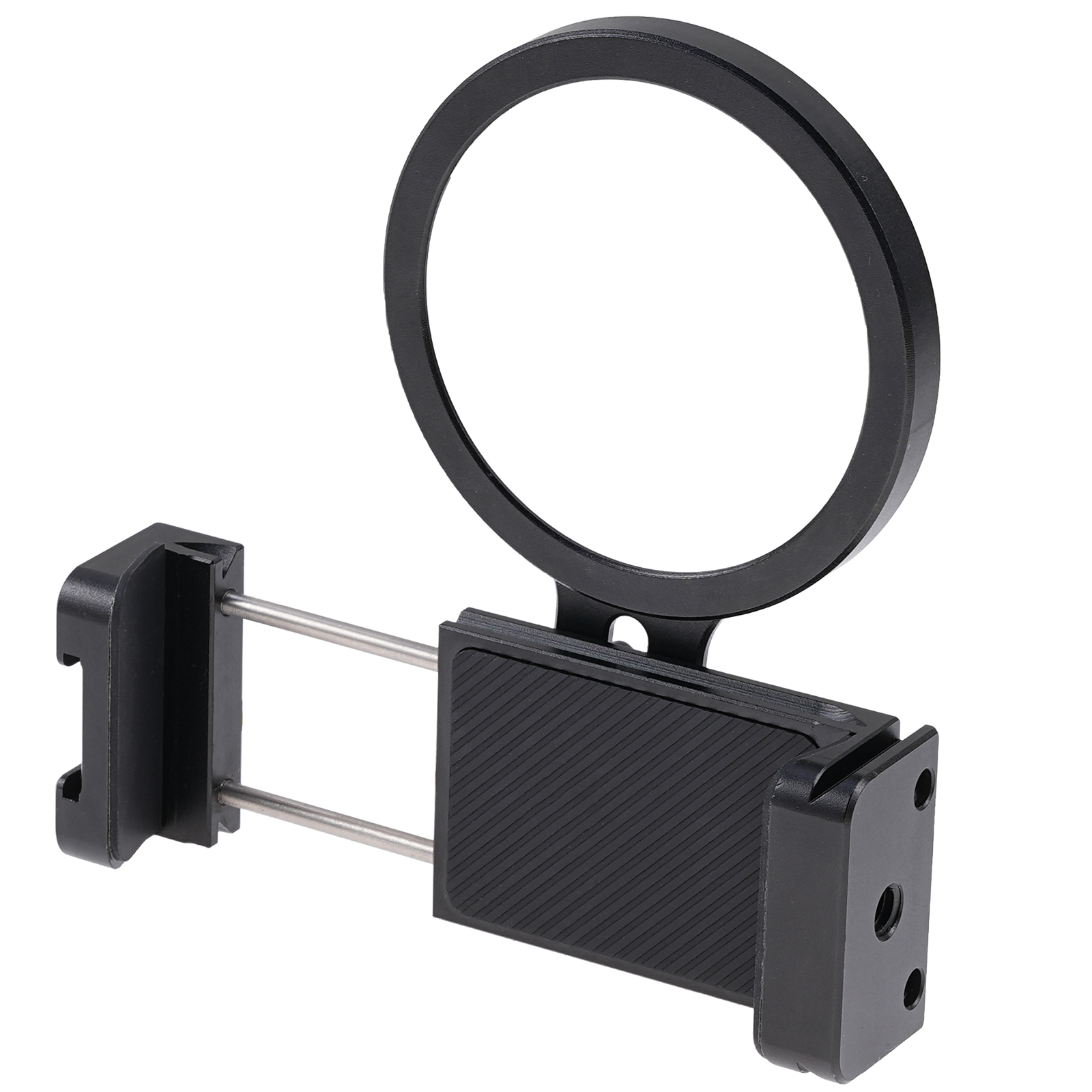 Fotga Universal Cell Phone Clamp Holder with 67mm Filter Adapter Ring for iPhone 17 16 15 14 Pro Max Samsung,Arca Swiss 1/4"-20 Tripod Plate,Cold Shoe for Mic Video Light,for Vlogging Live Stream