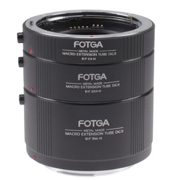 Fotga Metal Electronic Full Metal Auto Focus Macro Extension Tube 13mm+20mm+36mm Set for Canon EOS EF & EF-S Mount 5D2 5D3 5DIV 5DS 5DSR 6D II 7D/7DII 77D 80D 650D 750D 800D 1300D 1500D DSLR Cameras