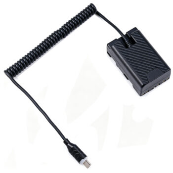 Fotga Coiled USB Type-C Power Cable to Decoded BP-U Dummy Battery Replace of BP-U30/U60/U90 for Sony PXW-Z200 HXR-NX800 PXW-Z380 for Blackmagic Pyxis 6K/12K Camcorder